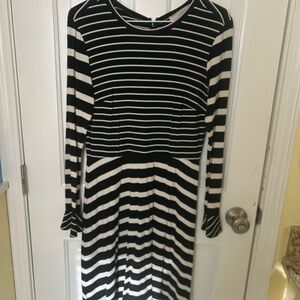 Black and White Striped Dress